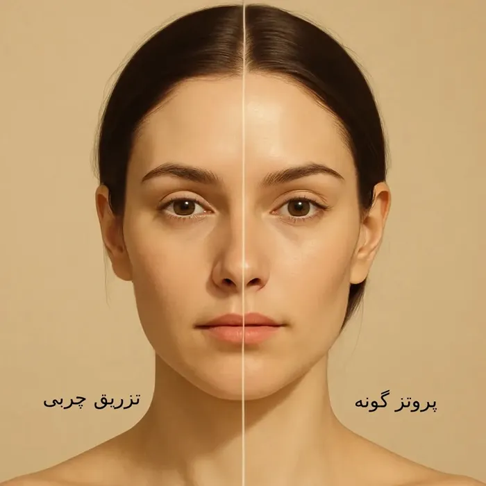 لیفت گونه با تزریق چربی یا پروتز