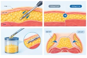 مقدار برداشت چربی در لیپوماتیک